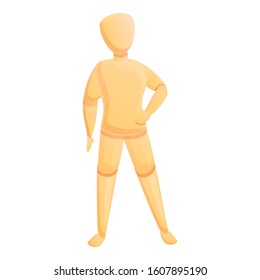 Figure mannequin icon. Cartoon of figure mannequin vector icon for web design isolated on white background