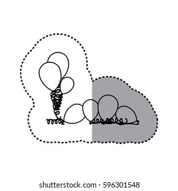 figure many balloon icon, vector illustraction design