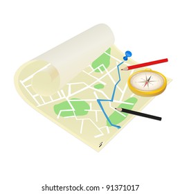 The figure is a map of the city and the objects on this topic