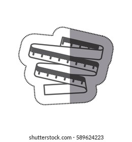 figure measuring tape icon, vector illustration design image