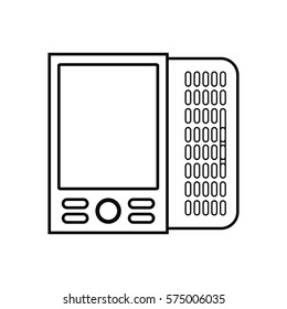 figure mobile phone related icon image, ector illustration