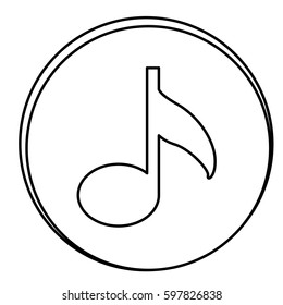 figure music emblem icon, vector illustraction design