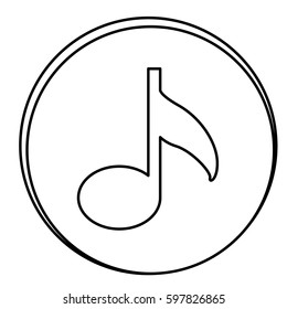 figure music emblem icon, vector illustraction design