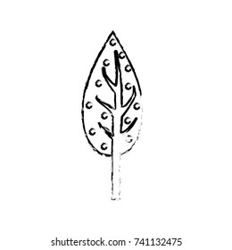 figure natual and ecological tree with branches plant