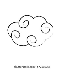 figure natural cloud with ornamental design