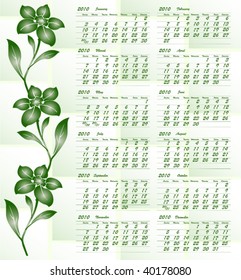 Figure of a new calendar with registration
