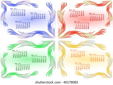 Figure of a new calendar with registration