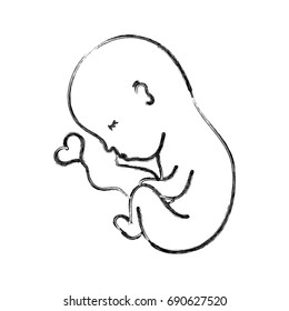 figure new life and baby with umbilical cord