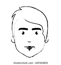 figure nice fece man with hairstyle