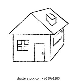 figure nice house with architecture design icon
