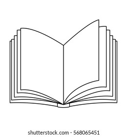 Figure notebook with white foil icon image, vector illustration