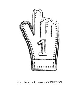 figure number one symbol in the glove sign