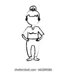 figure old woman with hairstyle design