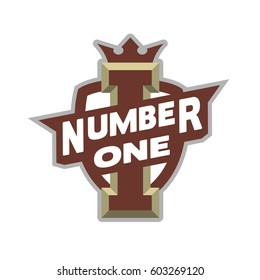 The figure is one, a decorative emblem, a logo. Number one as a symbol of the leader.