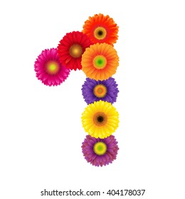 Figura Uno De Las Flores, Ilustración De Vectores