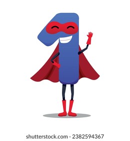 Figure One in superhero costume on white background