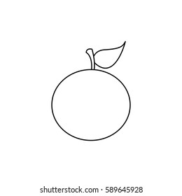 figure orange fruit icon stock, vector illustration design