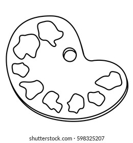 figure paint palette icon, vector illustraction design image