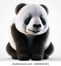 A figure of panda with white background svg