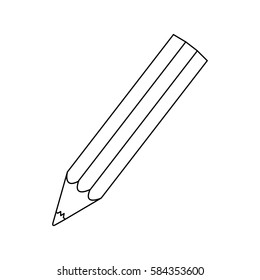 figure pencil color icon, vector illustration design