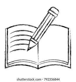 figure pencil and notebook object education school