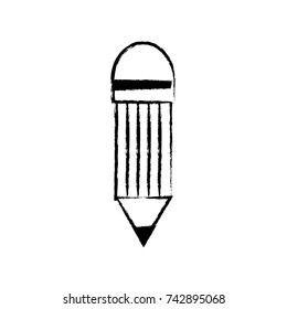 figure pencil object with eraser to drawing design