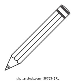 figure pencil school icon, vector illustraction design image