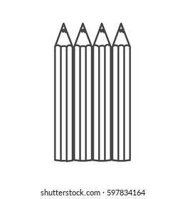 figure pencils color icon, vector illustraction design image