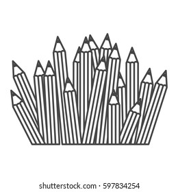 figure pencils color icon, vector illustraction design image