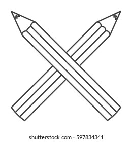 figure pencils color icon, vector illustraction design image