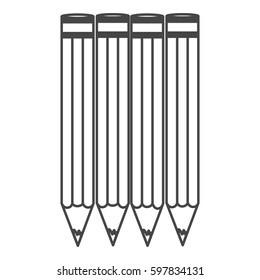 figure pencils school icon, vector illustraction design image
