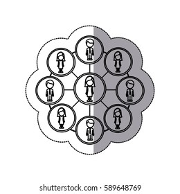 figure people connection icon, vector illustraction design