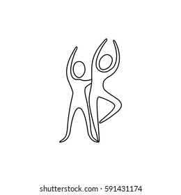 figure people couple dancing icon, vector illustraction design