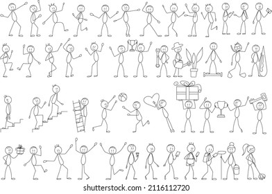 figure people set ,contour, vector