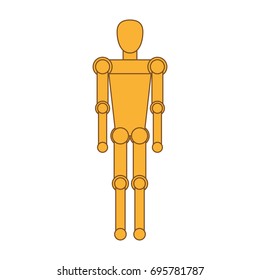 Figure of the person in the movement