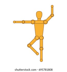 Figure of the person in the movement
