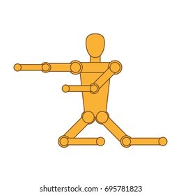 Figure of the person in the movement