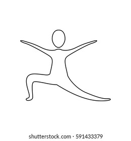 figure person practicing dancing icon, vector illustraction design image