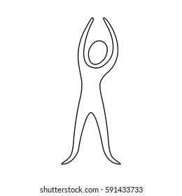 figure person stretching icon, vector illustraction design image