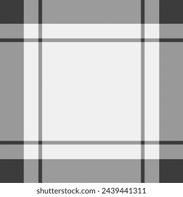 Figure plaid vector background, nostalgic fabric seamless pattern. Production tartan check texture textile in grey and white colors.