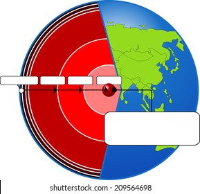 Figure planet in terms of different layers, vector