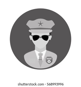 figure police officer icon image, vector illustration