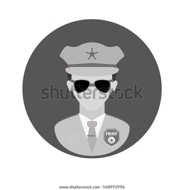 figure\
police officer icon image, vector\
illustration