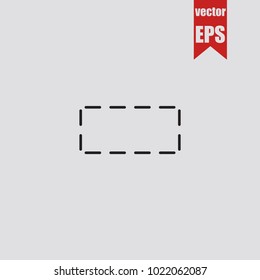 Figure rectangle line icon in trendy isolated on grey background.Vector illustration.