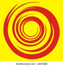 The figure representing a round pattern in the form of an abstract flame