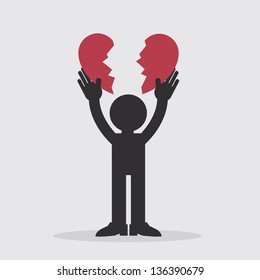 Figure ripping a heart in half