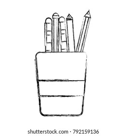 figure school utensils inside cup tool design