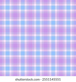 Figure seamless tartan check, royal background plaid texture. Custom textile pattern vector fabric in light and violet colors palette.