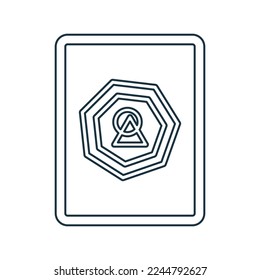 Icono de figura, forma, contorno de tamaño. Vector de arte de línea.