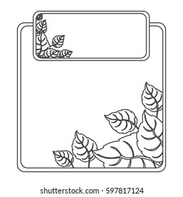figure sheath of leaves icon, vector illustraction design